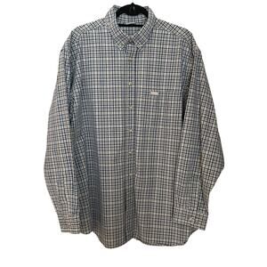 Carhartt Mens XL Long Sleeve Work Shirt Button Down Cotton Durable Khaki